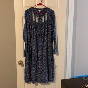 Floral fleece nightgown